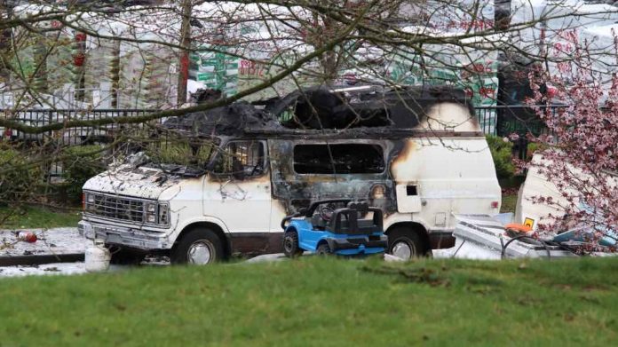 Man dead, woman injured in Vancouver camper van fire